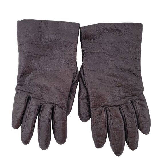Vintage Fownes Womens Genuine Leather Gloves Cashmere Lined Small - Picture 1 of 5